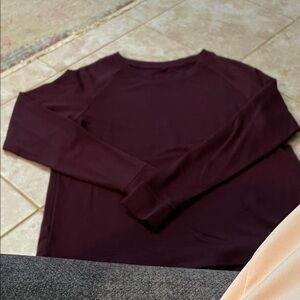 Lou & Grey Crewneck Top in Deep Wine